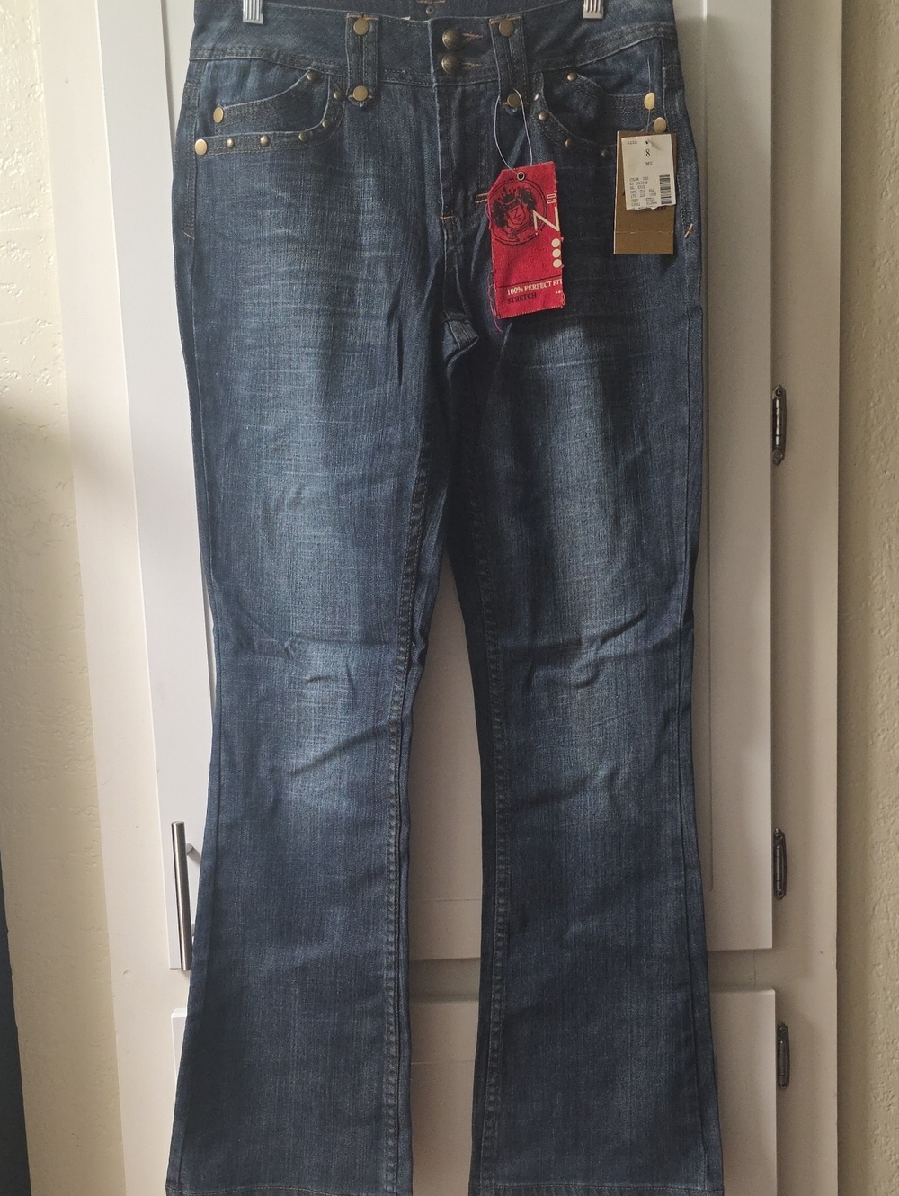 Z Co. Women's Dark Blue Flare Jeans - Classic Mid Rise Size 8